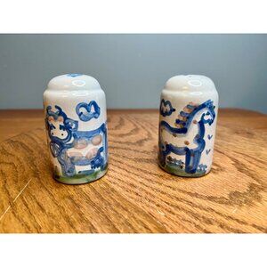 Vintage M.A. Hadley Cow and Horse Salt & Pepper Shakers